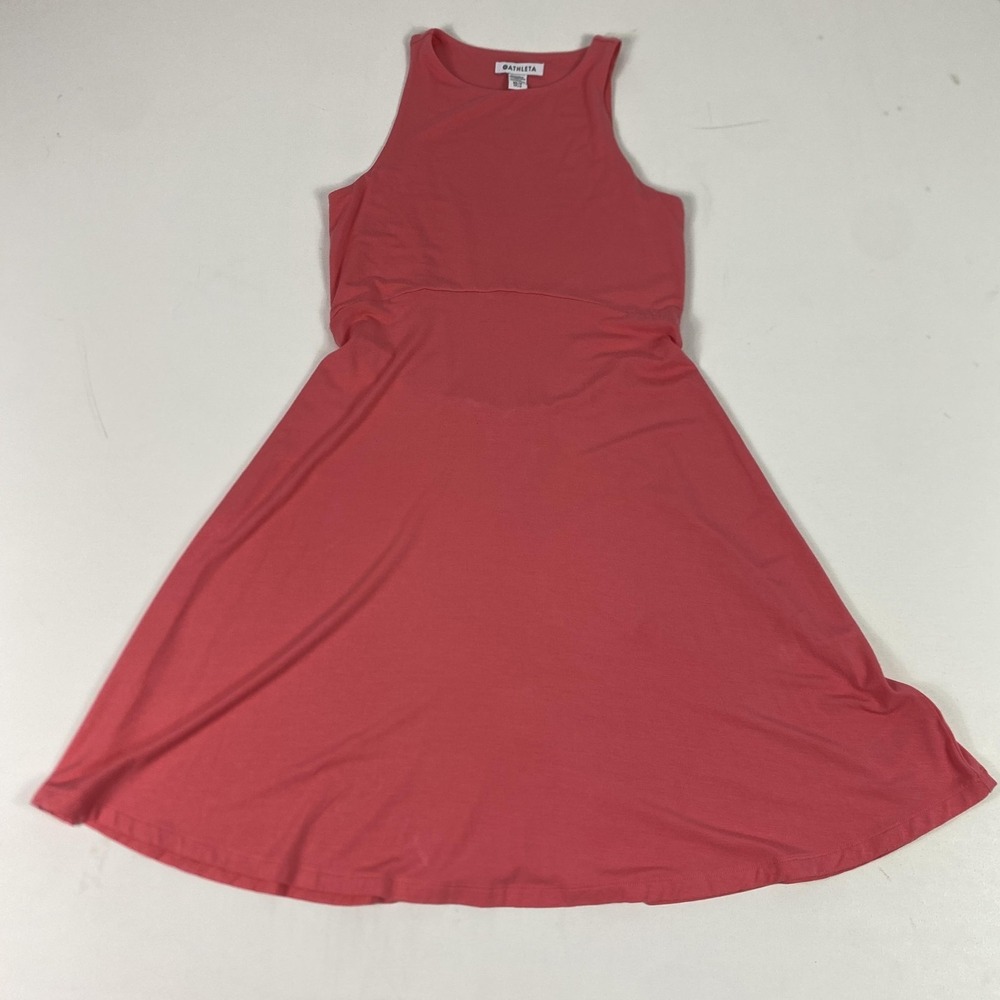 Athleta Tank Dress Womens XS Petite Pink Sleeveless A-Line Jersey Casual